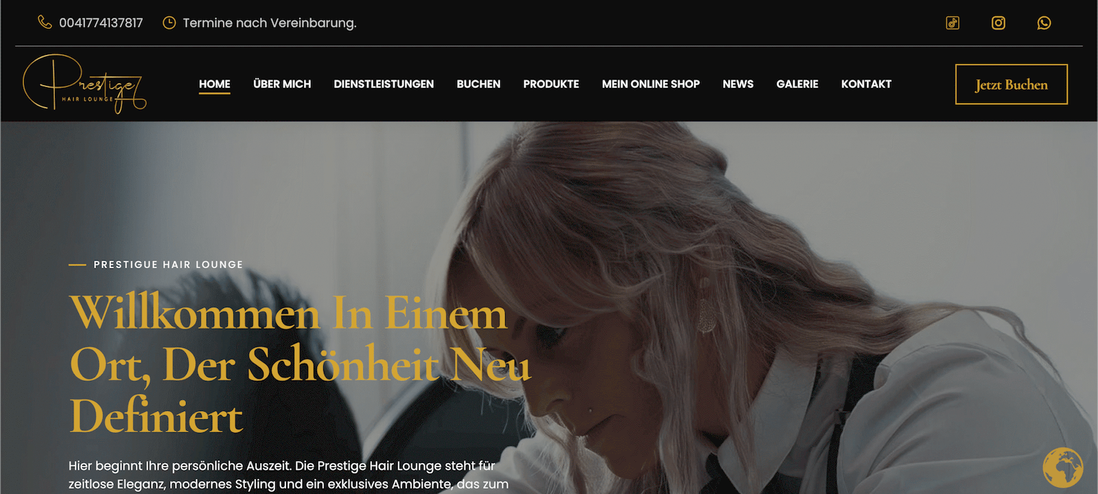 Portfolio Hair salon website part 1