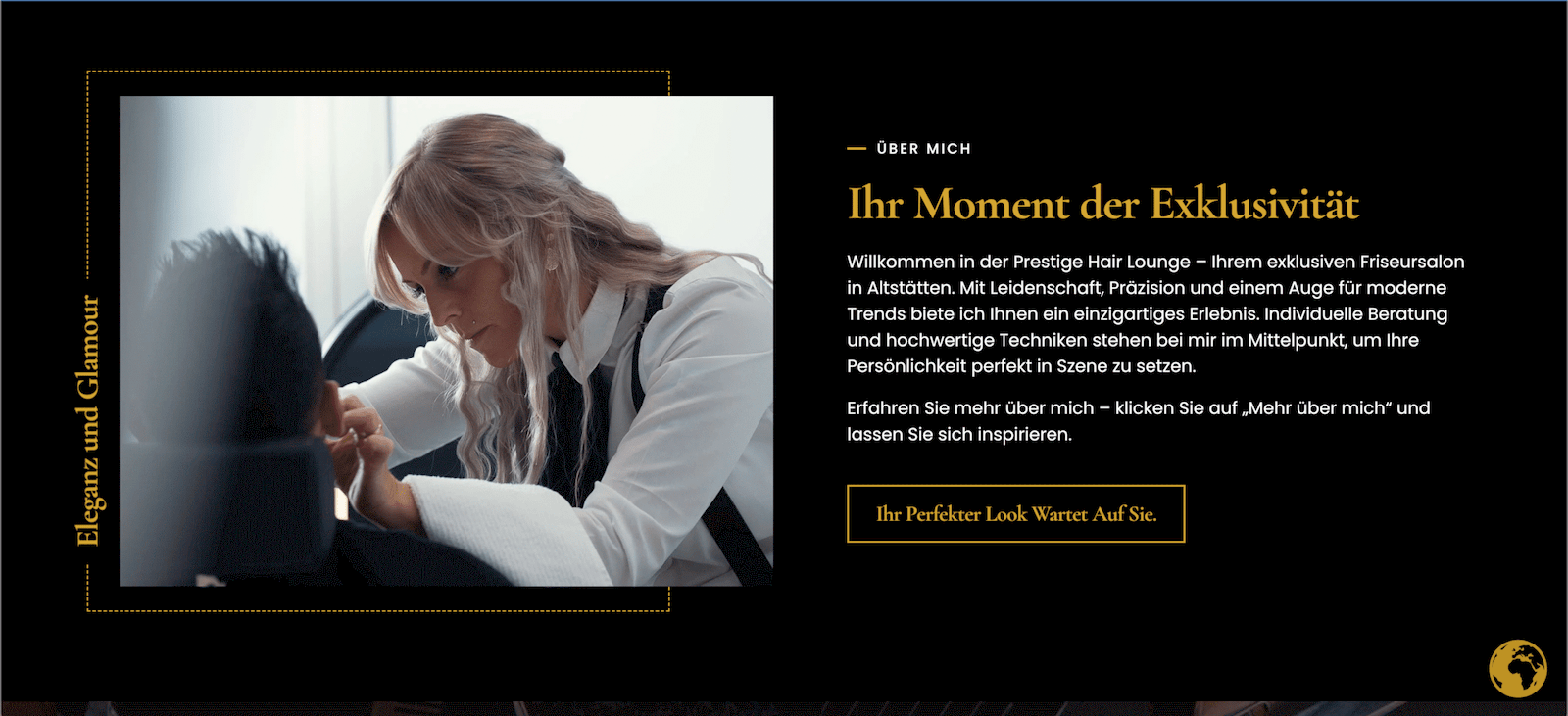 Portfolio Hair salon website part 2