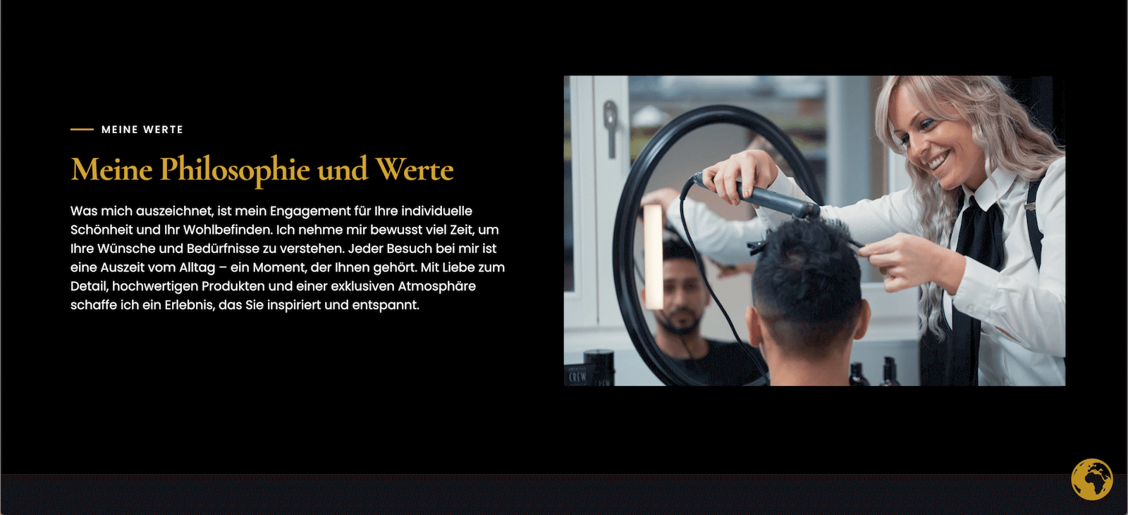 Portfolio Hair salon website part 5