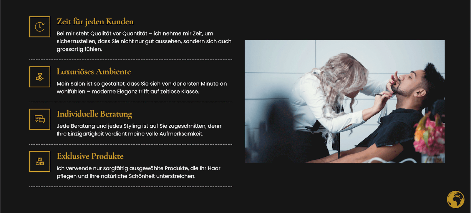 Portfolio Hair salon website part 6