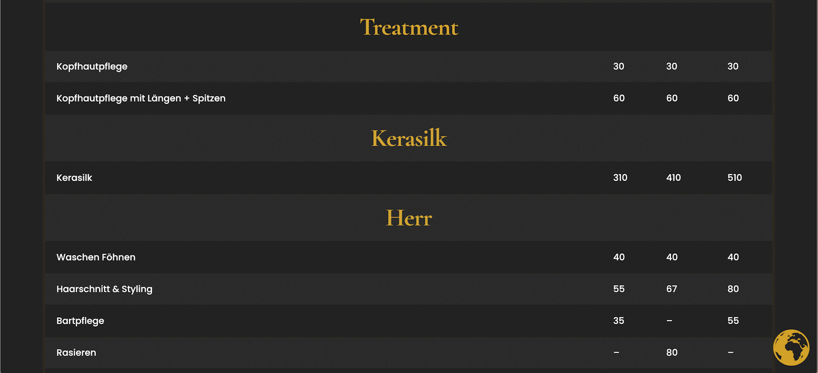 Portfolio Hair salon website part 9