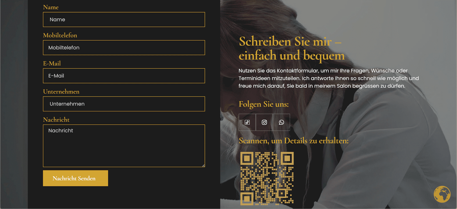 Portfolio Hair salon website part 13