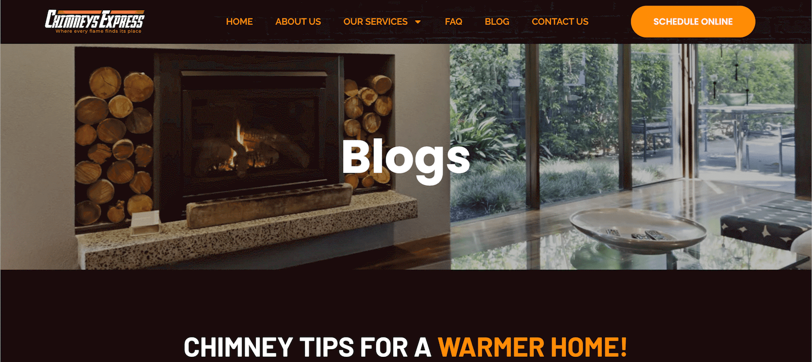 Portfolio Chimney maintenance service website part eight